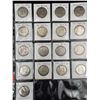 Image 1 : SHEET OF 17 US SILVER HALF DOLLARS