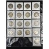 Image 2 : SHEET OF 17 US SILVER HALF DOLLARS
