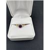 Image 1 : 14K YELLOW GOLD LADIES RING WITH 2 DIAMONDS AND 1 LARGE RUBY