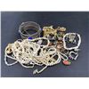 Image 1 : LOT OF ASSORTED COSTUME JEWELRY, SCRAP GOLD, SOME SILVER AND PEARLS