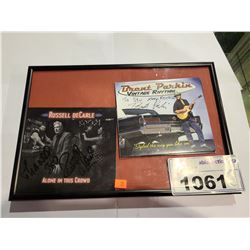 FRAMED RUSSELL DECARLE ALONE IN THE CROWD AUTOGRAPHED CD & BRENT PARKIN VINTAGE RHYTHM AUTOGRAPHED