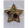 Image 2 : GOLD PLATED SILVER WITH GARNET, AMETHYST, TOPAZ, CITRATE, & PERIDOT PENDANT