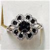 Image 1 : 14K WHITE GOLD BLACK DIAMOND (0.88CT) RING
