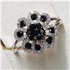 Image 2 : 14K WHITE GOLD BLACK DIAMOND (0.88CT) RING
