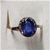 Image 1 : 14K WHITE GOLD TANZANITE (1.9CT) DIAMOND (0.15CT) RING