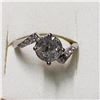 Image 1 : 14K WHITE GOLD  DIAMOND (1.6CT) DIAMOND (0.14CT) RING