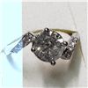 Image 2 : 14K WHITE GOLD  DIAMOND (1.6CT) DIAMOND (0.14CT) RING