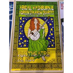 THE BOULDER WEEKLY CONCERT POSTER AUTOGRAPHED BY ABIGAIL WASHBURN