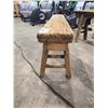 Image 2 : RUSTIC WOODEN BENCH (APPROX. H 20.5" W 6.5" L 53")