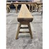 Image 2 : RUSTIC WOODEN BENCH (APPROX. H 20.5" W 6.5" L 53")