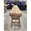 Image 2 : RUSTIC WOODEN BENCH (APPROX. H 20.5" W 6.5" L 53")