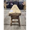 Image 2 : RUSTIC WOODEN BENCH (APPROX. H 20.5" W 6.5" L 53")