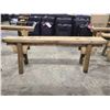 Image 3 : RUSTIC WOODEN BENCH (APPROX. H 20.5" W 6.5" L 53")