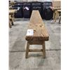 Image 2 : RUSTIC WOODEN BENCH (APPROX. H 20.5" W 6.5" L 53")