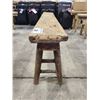 Image 2 : RUSTIC WOODEN BENCH (APPROX. H 20.5" W 6.5" L 53")