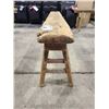 Image 2 : RUSTIC WOODEN BENCH (APPROX. H 20.5" W 6.5" L 53")