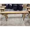 Image 3 : RUSTIC WOODEN BENCH (APPROX. H 20.5" W 6.5" L 53")