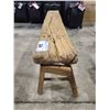 Image 2 : RUSTIC WOODEN BENCH (APPROX. H 20.5" W 6.5" L 53")