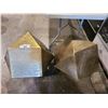 Image 1 : MODERN BRASS COVERED DECORATIVE END TABLES (APPROX. H 24" W 22")