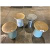 Image 2 : 4 MODERN END TABLES (APPROX. H 17" W 15")