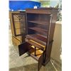 Image 2 : MAHOGANY CHINA CABINET (APPROX. H 67.5" L 36" W 15")(VISIBLE DAMAGE)