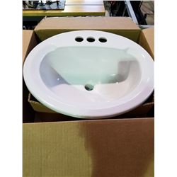 NEW IN BOX MANSFIELD 20" X 17" OVAL SELF RIMMING SINK