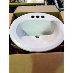 NEW IN BOX MANSFIELD 19  ROUND SELF RIMMING SINK