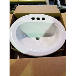 NEW IN BOX MANSFIELD 19" ROUND SELF RIMMING SINK