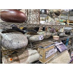 DECORATIVE FOAM ROCKS & OTHER HOUSEHOLD ITEMS