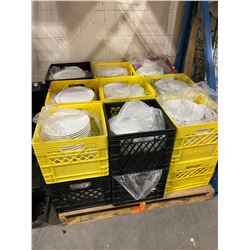PALLET OF RESTAURANT DISHES