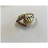 Image 1 : 14K YELLOW GOLD (TESTED) RUBY & DIAMOND DRESS RING