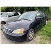 Image 1 : 2003 HONDA CIVIC SPORT, BLACK, 4DRSD, GAS, AUTOMATIC, VIN#2HGES168X3H927625, 181,819KMS, *REBUILT*