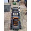 Image 1 : LAWNMASTER 19" ELECTRIC LAWN MOWER MISSING BATTERY & MAY NEED REPAIR AND/OR MISSING PARTS