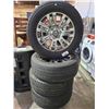 Image 1 : 4 GENERAL GRABBER TIRES 265/60R20 WITH NISSAN RIMS