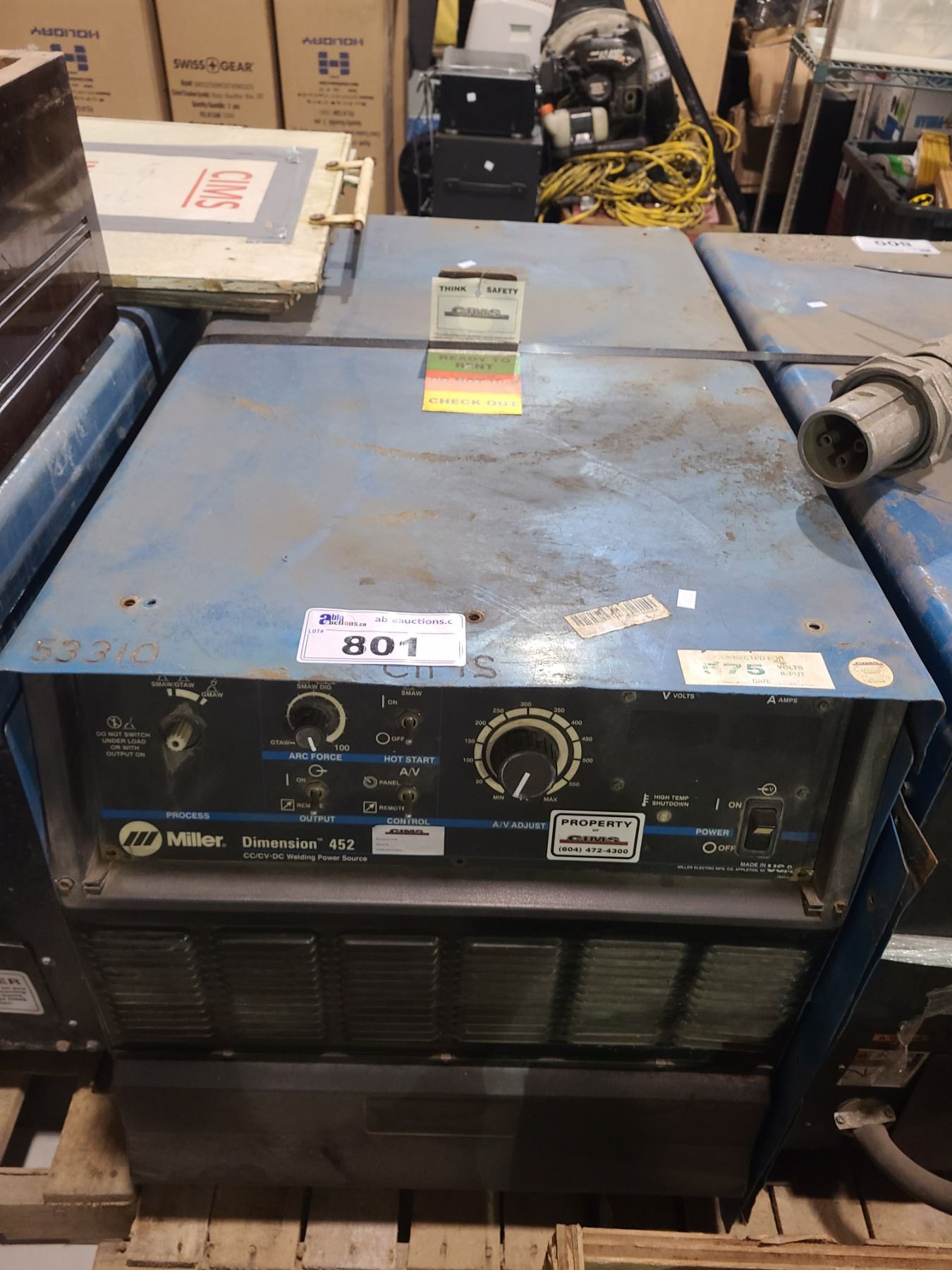 MILLER DIMENSION 452 CCDC WELDING POWER SOURCE 575V