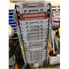 Image 3 : ASSORTED CRATES, BIKE FRAMES, GOLF CADDY WITH CONTENTS, CLOTHING RACK, & MORE