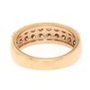 Image 5 : 14k Rose Gold 1.10 ctw Dual Row Round Champagne Diamond Band Ring