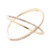 Image 1 : 0.27 ctw Diamond Crossover Motif Ring - 14KT Rose Gold