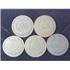 Image 2 : 5 Assorted Indian Head Cents