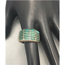 Vintage Turquoise Inlay Ring