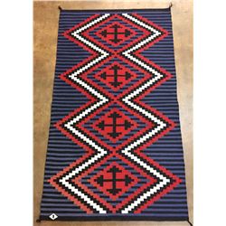 Vintage Navajo Textile With Weaverâ€™s Info