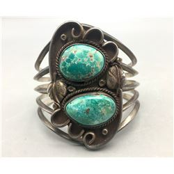 Vintage Two Stone Turquoise Bracelet