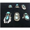 Image 2 : Six Vintage Turquoise Rings