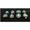 Image 2 : Eight Vintage Turquoise Rings