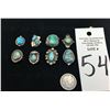 Image 6 : Eight Vintage Turquoise Rings