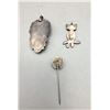 Image 6 : Two Vintage Pendants and Stick Pin