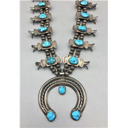 Vintage Box Bow Squash Blossom Necklace
