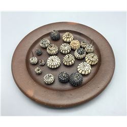 Group of Miniature Lidded Horsehair Baskets