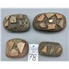 Image 7 : 4 Prehistoric Manos Decorated with Pot Sherds