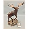 Image 9 : Hand Carved Ironwood Moose Statue